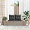 vidaXL Gartensofa Grau 184 x 62 x 85cm Poly-Rattan 42006814 Bild 3