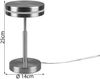 Kleine LED Tischleuchte FRANKLIN rund Silber, Höhe 25cm Bild 4