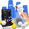 KESSER Beer Pong Becher Set mit Kartenset, 100 Bechern & 10 Bällen, Kunststoff, 473 ml, Blau Bild 1