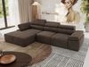Mks Möbel 'RILASSO' Ecksofa, mit Relax-funktion, Elektrisch verstellbarer Sitz, L-förmige Ecke mit Armlehnen, Wellenfeder, Braun, Velours, links Bild 4