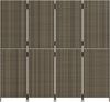 vidaXL Paravent 4-tlg. Grau Poly Rattan 365346 Bild 5