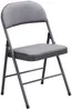 Vente-unique - ORTENSIA Stuhl Samt Grau - B 49 cm x H 79 cm x L 46 cm Bild 5