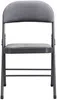 Vente-unique - ORTENSIA Stuhl Samt Grau - B 49 cm x H 79 cm x L 46 cm Bild 4