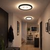 LED Deckenleuchte, schwarz, Backlight, D 19 cm Bild 3