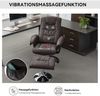 Flieks 5-Punkt-Massagesessel mit Ottomane – 360° drehbarer & Relaxsessel in PU-Leder, Braun Bild 5