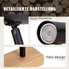 ZMH Deckenstrahler Schwarz Holz Deckenleuchte - Deckenspots 2 Flammig GU10 Flurlampe 350° Schwenkbar Industrial Retro Wandstrahler für Wohnzimmer Schlafzimmer Küche Korridor Esszimmer Bild 3
