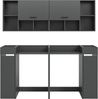 Waschmaschienenumbau Set (B/H/T: 190x195x60 cm) in anthrazit Nachbildung Bild 2