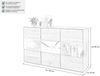Massivart® Sideboard 150 cm Breite Massivholz Wildeiche geölt Hirnholz »TORVEN«, montiert · 3 Drehtüren · Glaseinsatz · Soft-Close-Funktion Bild 4