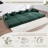 Familiensofa, mit Stauraum & modularer Funktion vakuumverpackt für mühelose Montage frei kombinierbare Module haustierfreundlich, Smaragdgrün, Bild 5