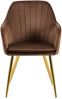 CLP Esszimmerstuhl Cheryl - Moderner Stuhl für Esszimmer,braun gold Bild 4