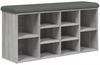 vidaXL Schuhbank Grau Sonoma 102x32x50 cm Holzwerkstoff 835115 Bild 2
