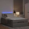 vidaXL Ottomane Bett mit Matratze & LEDs Taupe 120x190 cm Stoff 3312378 Bild 3
