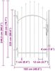 vidaXL Gartentor Stahl 1x2,45 m Weiß 143067 Bild 5