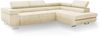 Goldstoff Ecksofa mit Schlaffunktion & Bettkasten - hochwertiges Sofa, Couch mit Schlaffunktion für Wohnzimmer - Schlafsofa - Eckcouch, Eckcouch mit praktischem Bettkasten in beige Bild 2