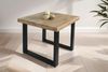 Esstisch Akazie Natur 80 x 80 cm massiv gerade Tischkanten U-Gestell schwarz RIO 136695645 Bild 2