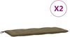 vidaXL Gartenbank-Auflagen 2 Stk. Melange Taupe 120x50x7 cm Stoff 4002605 Bild 4