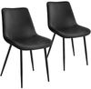 tectake Esszimmerstuhl Set Stuhl (2er Set, 2 St), gepolstert, in Samtoptik Bild 4