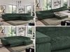 Mks Möbel 'Pedro L-Form' Ecksofa mit Schlaffunktion, verstellbaren Kopfstützen & Bettkasten, Grün, Cord, mit Topper, rechts Bild 2