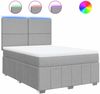 vidaXL Boxspringbett mit Matratze Hellgrau 140x200 cm Stoff 3293984 Bild 2
