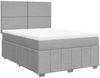 vidaXL Boxspringbett mit Matratze Hellgrau 140x200 cm Stoff 3293984 Bild 3