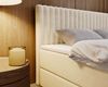 GRAINGOLD Marbella Doppelbett 160x200,Boxspringbett mit Kopfteil und Bettkästen, Velour-Stoff, Beige Bild 5
