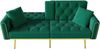 Schlafsofa 175x80x73,5 cm in Grün, Samtbezug, mit Schlaffunktion und verstellbarer Rückenlehne Bild 4