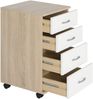 Rollcontainer Bürocontainer Schubcontainer Nachtschrank sonoma eiche - sonoma Eiche sägerau - weiß Bild 4