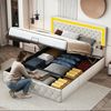 Simurq Polsterbett Stauraumbett 160x200 mit LED & Bettkasten (Set, 1-tlg) (Polsterbett 160x200 mit Lattenrost, ohne Matratze), Jugendbett,Doppelbett,Bettgestell,Hydraulikbett Bild 2