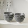 JIWOO Schale 6er Ø12cm, Müslischale Eisschale FrühstückSchale Dessertschale, Keramik, (Schaleset, 6-tlg), Ø12 cm Hochwertiges Matt Schalen Grau Mikrowellenofen Spülmaschine Bild 2