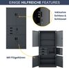 Aktenschrank abschließbar FILIP - mit Tresor & Schubladen| Büroschrank aus Stahl Metallschrank Werkstatt Mehrzweckschrank Werkzeugschrank, 185x90x40cm Anthrazit Bild 5