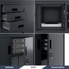 Aktenschrank abschließbar FILIP - mit Tresor & Schubladen| Büroschrank aus Stahl Metallschrank Werkstatt Mehrzweckschrank Werkzeugschrank, 185x90x40cm Anthrazit Bild 4