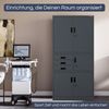 Aktenschrank abschließbar FILIP - mit Tresor & Schubladen| Büroschrank aus Stahl Metallschrank Werkstatt Mehrzweckschrank Werkzeugschrank, 185x90x40cm Anthrazit Bild 3