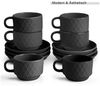 MiaMio Espressotasse Palmanova Schwarz, 75 ml, 6-tlg, Keramik Bild 3