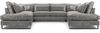 AX LIVING Couch hellgrau Castellio Wohnlandschaft U Form XXL Bild 2