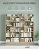 Bücherregal, Bücherschrank, mit 6 Fächern, Aufbewahrungsregal, Standregal, für Wohnzimmer, Büro, Schlafzimmer, 24 x 80 x 170 cm, Eichenbeige Bild 4