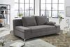 Schlafsofa Federkern Armlehnen verstellbar Couch Bettkasten Cord Dunkelgrau Bild 3