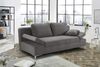 Schlafsofa Federkern Armlehnen verstellbar Couch Bettkasten Cord Dunkelgrau Bild 2