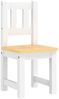 vidaXL 4-tlg. Kindertisch und Stuhl-Set, MDF weiß / beige Bild 3