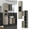 Badschrank Joli Greige 37 x 192 cm mit 2 Türen Vicco Bild 2