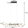 LED Pendelleuchte SEQUENCE dimmbar Lichtfarbe einstellbar Messing, Breite 104cm Bild 4