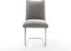 Freischwinger Lelio-Flex Strukturstoff Soft Grau Freischwinger flach Edelstahl Taschenfederkern Bild 2