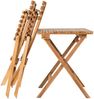 House Nordic Café-Set, 2 Stühle und 1 Tisch, Teakholz, natur Bild 2