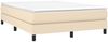 vidaXL Boxspringbett, Stoff, Creme, 140x190 cm Bild 3