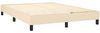 vidaXL Boxspringbett, Stoff, Creme, 140x190 cm Bild 4