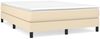 vidaXL Boxspringbett, Stoff, Creme, 140x190 cm Bild 2