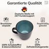 Steingut Kaffeetassen 6 Personen Ibiza TESTSIEGER, Traumhaftes Mediterranes Steingut Tassen Set, Stylisches Tee- und Kaffeebecher Set, Pure Living in Petrol Bild 4