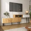 Lowboard Breite 130-220 cm, längenverstellbar, TV-Schrank, Fernsehtisch, Fernsehschrank für Wohnzimmer, stehend Bild 2