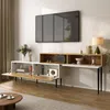 Lowboard Breite 130-220 cm, längenverstellbar, TV-Schrank, Fernsehtisch, Fernsehschrank für Wohnzimmer, stehend Bild 4
