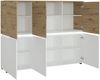 Highboard Livia / Luci, Holzwerkstoff, Weiß, Holzfarben, 166 x 132 x 40 cm Bild 2