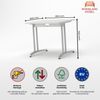 Rheinland Möbel Statio Schreibtisch 80x80 cm höhenverstellbar ±10 mm in Grau – kompakter Bürotisch für Homeoffice & Büro, C-Fuß, Kabelwanne, einfache Montage, FSC® zertifiziert Bild 3